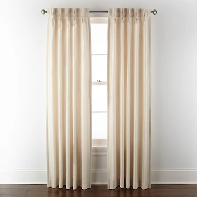 Liz Claiborne Supreme 5-Pleat Pinch Pleat Back Tab Light-Filtering Single Curtain Panel