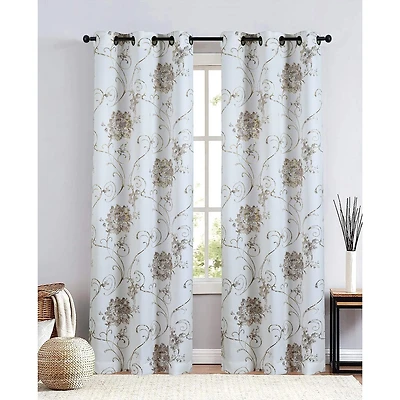 Regal Home Hendrix Grommet Top Blackout Set of 2 Curtain Panel
