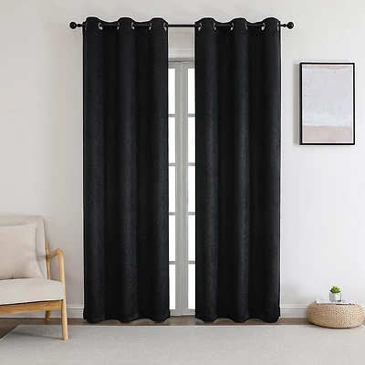 Mylon Grommet Top Blackout Set of 2 Curtain Panel