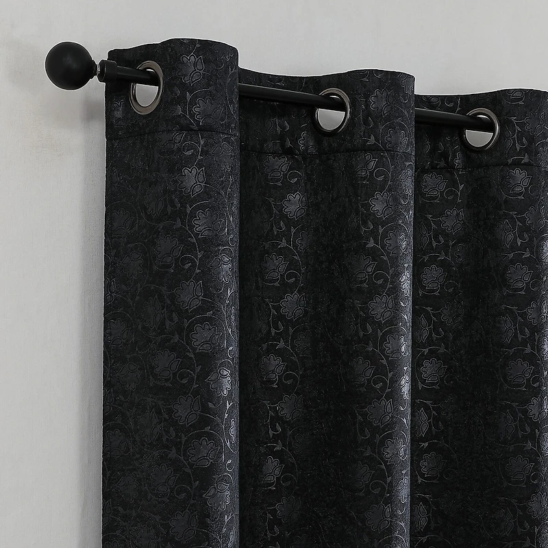 Roosevelt Grommet Top Blackout Set of 2 Curtain Panel