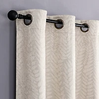 Regal Home Joelle Embossed Grommet Top Energy Saving Blackout Set of 2 Curtain Panel
