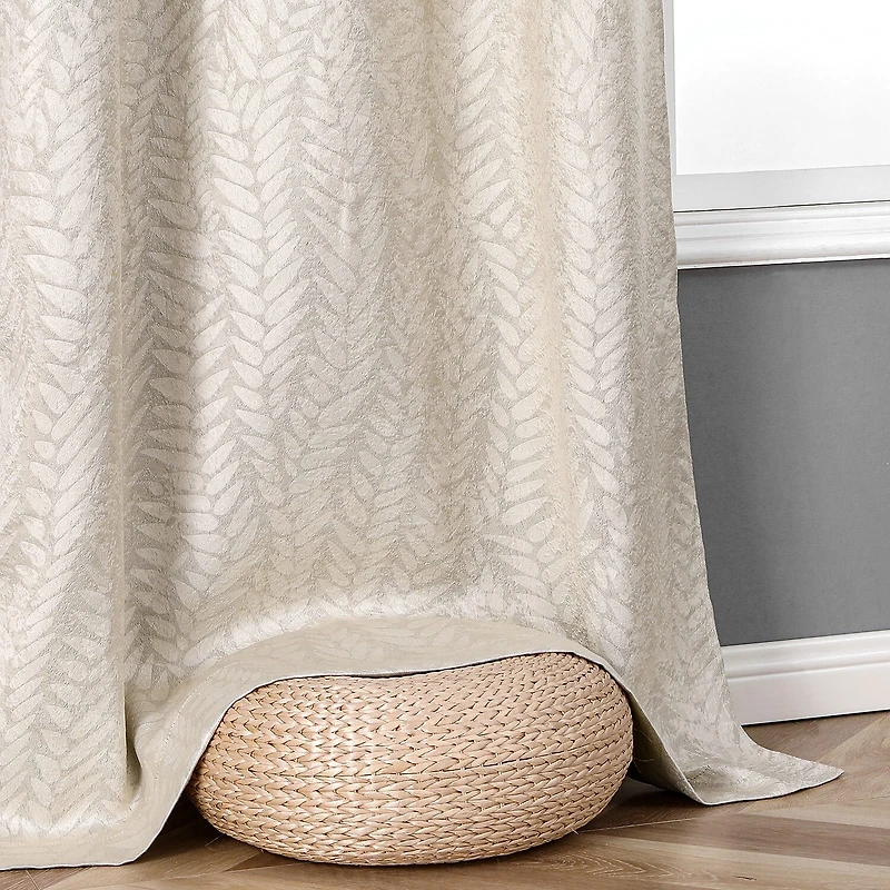 Regal Home Joelle Embossed Grommet Top Energy Saving Blackout Set of 2 Curtain Panel