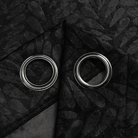 Regal Home Joelle Embossed Grommet Top Energy Saving Blackout Set of 2 Curtain Panel