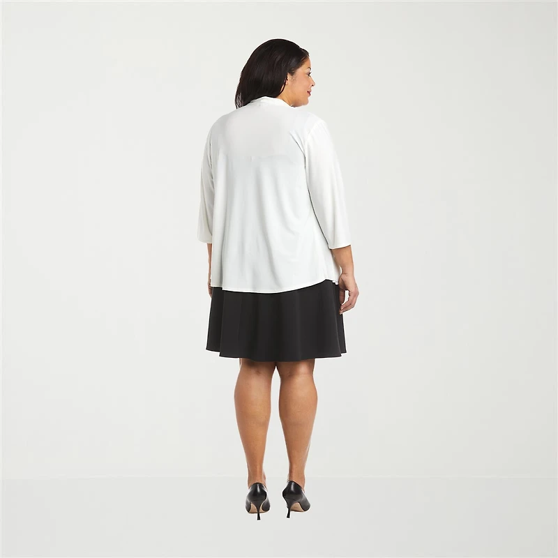 R & M Richards Womens 3/4 Sleeve Shrug Plus