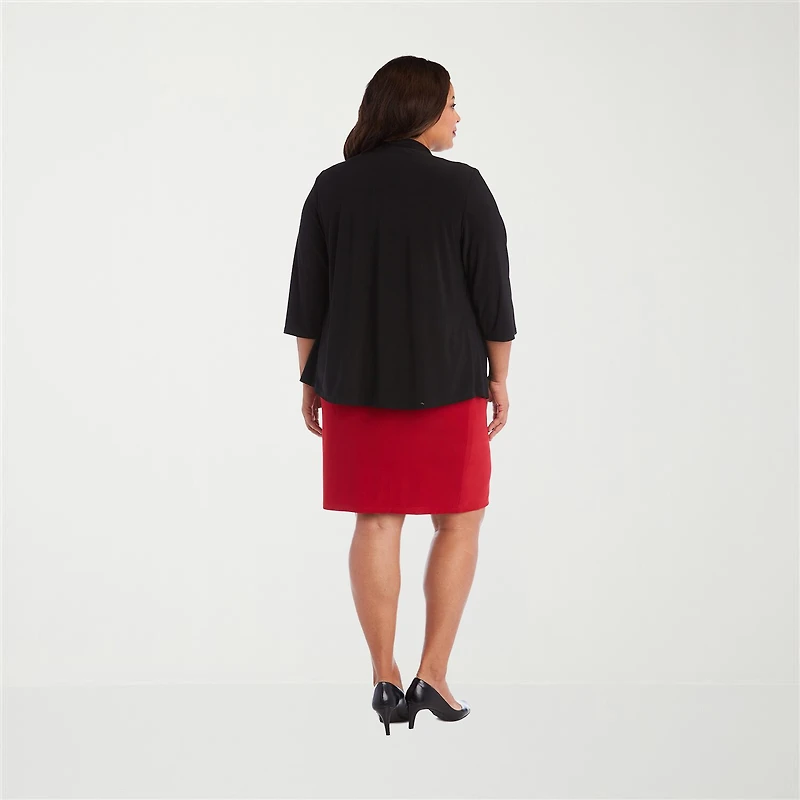 R & M Richards Womens 3/4 Sleeve Shrug Plus