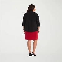 R & M Richards Womens 3/4 Sleeve Shrug Plus