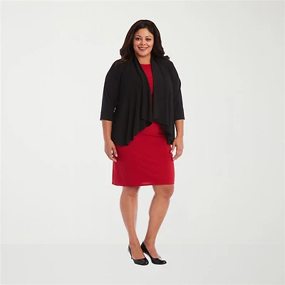 R & M Richards Womens 3/4 Sleeve Shrug Plus