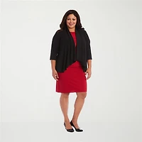 R & M Richards Womens 3/4 Sleeve Shrug Plus