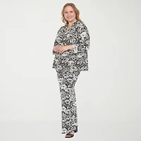 White Mark 2-pc. Floral Pant Set-Plus