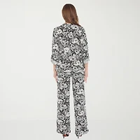 White Mark 2-pc. Floral Pant Set