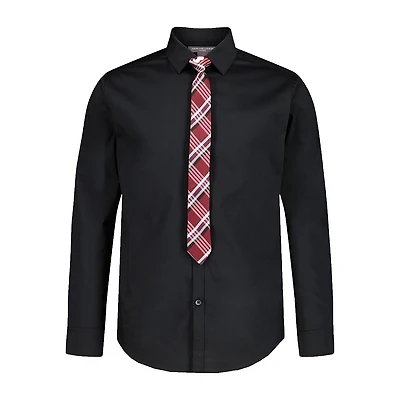 Van Heusen Little & Big Kid Boys Long Sleeve Point Collar Shirt + Tie Set