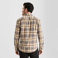 mutual weave Mens Long Sleeve Regular Fit Flannel Shirt