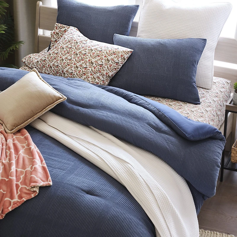 Home Expressions Waffle Grid Comforter Set