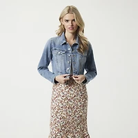 JS Jessica Simpson Womens Denim Midweight Jacket