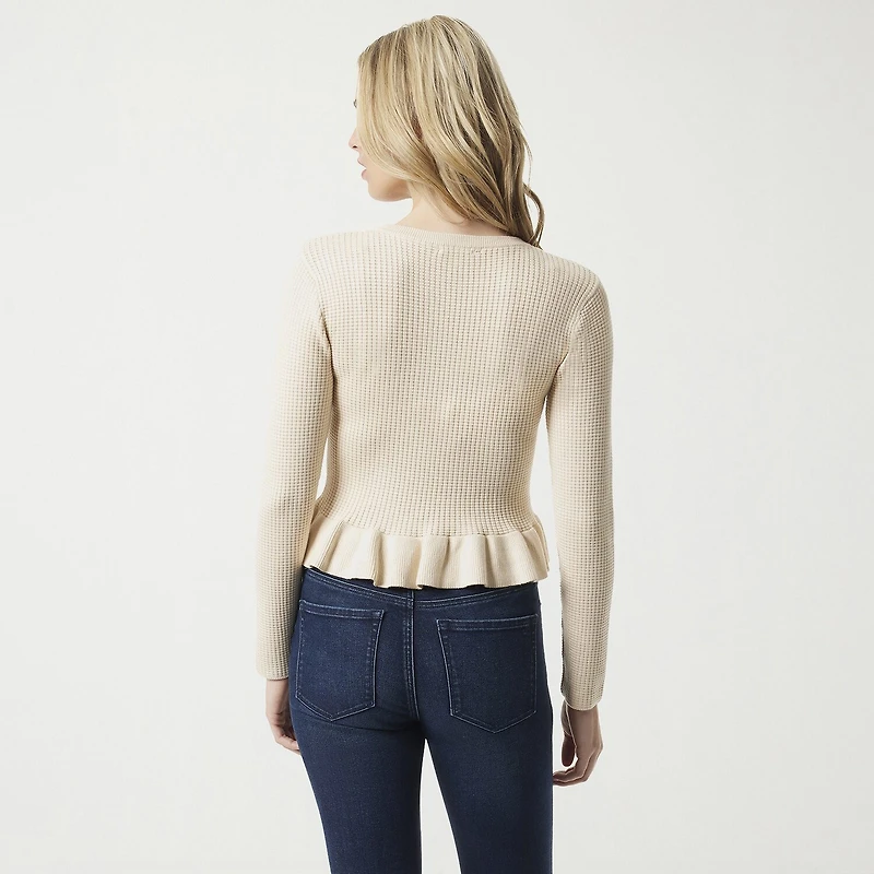 JS Jessica Simpson Womens Round Neck Long Sleeve Pullover Sweater