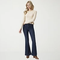 JS Jessica Simpson Womens Round Neck Long Sleeve Pullover Sweater