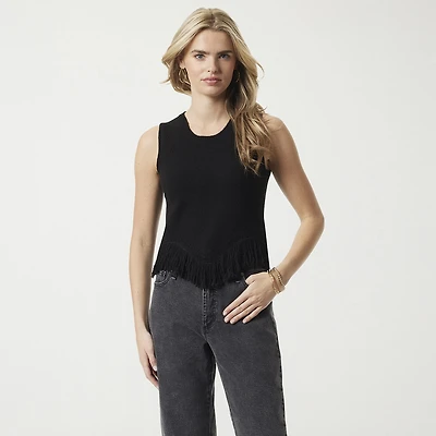 JS Jessica Simpson Womens Crew Neck Sleeveless Pullover Sweater