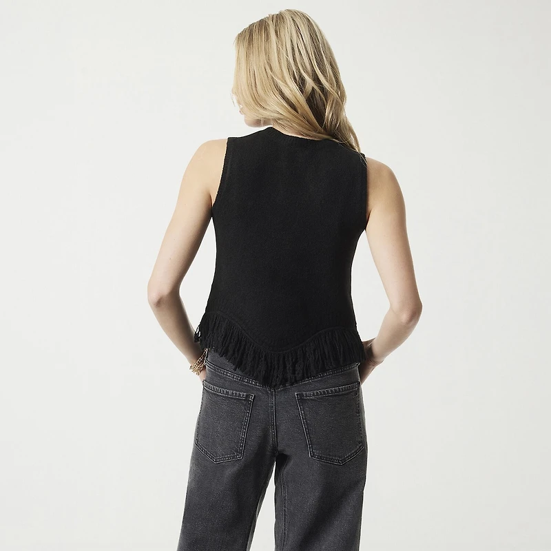 JS Jessica Simpson Womens Crew Neck Sleeveless Pullover Sweater