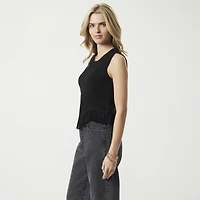 JS Jessica Simpson Womens Crew Neck Sleeveless Pullover Sweater