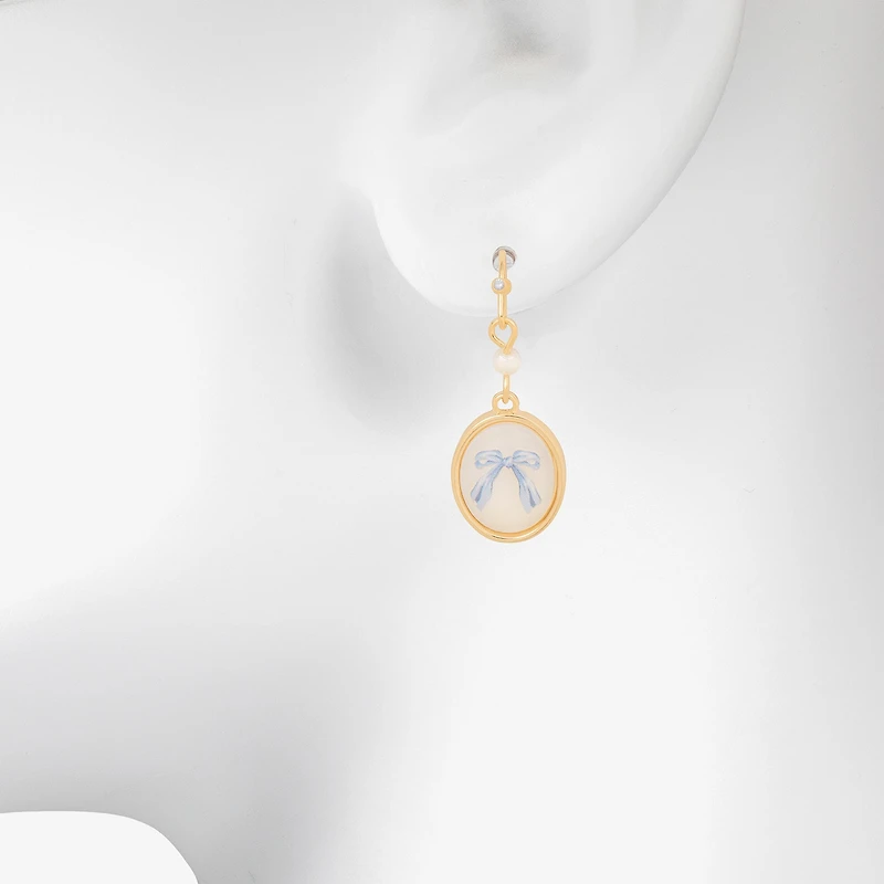 Bijoux Bar Delicates Womens Bow Drop Earrings