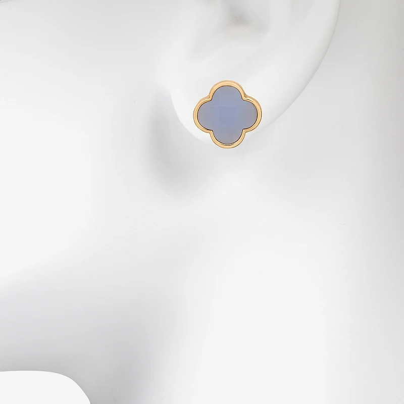 Bijoux Bar 10.4mm Clover Stud Earrings