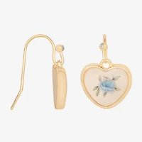 Bijoux Bar Delicates Womens Heart Drop Earrings