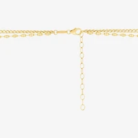 Bonded Brilliance Womens 14K Gold Over Silver 19 Inch Chain Necklace