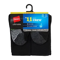 Hanes Little & Big Kid Boys 10+1 Bonus Pairs Crew Socks
