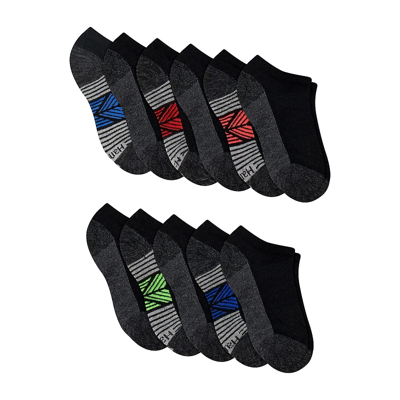 Hanes Little & Big Kid Boys 10+1 Bonus Pairs No Show Socks