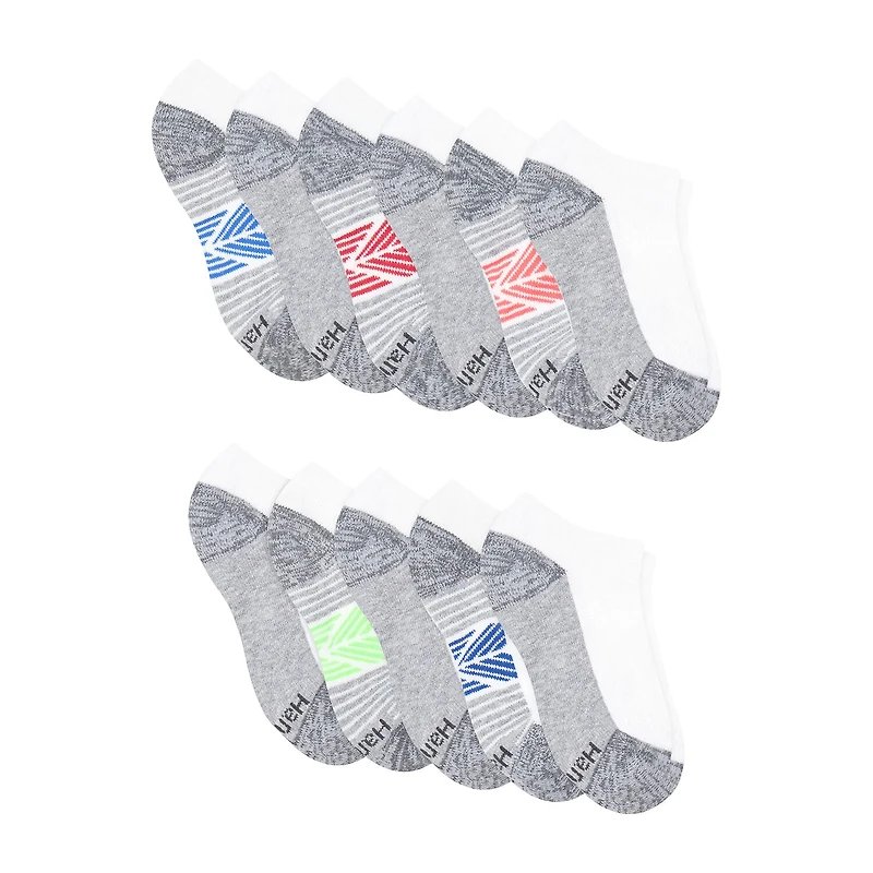 Hanes Little & Big Kid Boys 11 Pair No Show Socks
