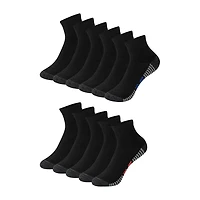 Hanes Little & Big Kid Boys Breathable 11 Pair Quarter Ankle Socks