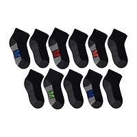 Hanes Little & Big Kid Boys Breathable 11 Pair Quarter Ankle Socks