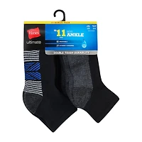 Hanes Little & Big Kid Boys Breathable 11 Pair Quarter Ankle Socks