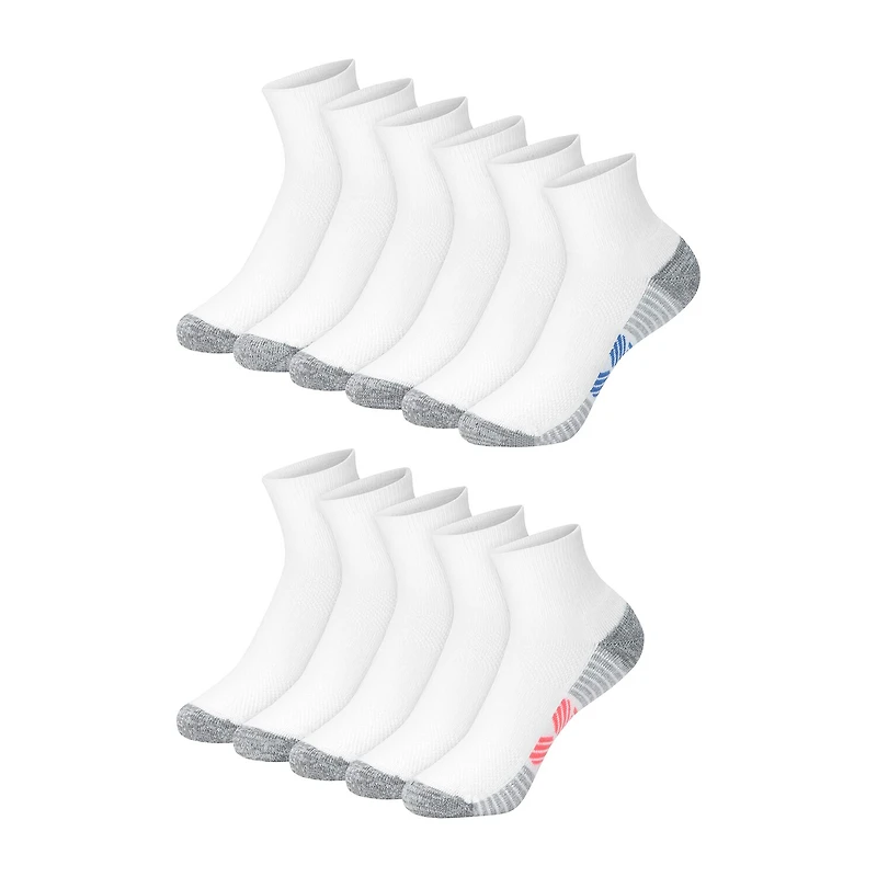 Hanes Little & Big Kid Boys Breathable 10+1 Bonus Pairs Quarter Ankle Socks