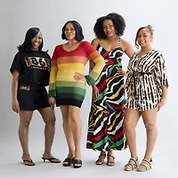 Hope & Wonder Juneteenth Elbow Sleeve Womens Romper