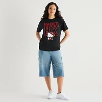 Hello Kitty Boyfriend Tee Womens Juniors Crew Neck Short Sleeve Loose Fit Graphic T-Shirt