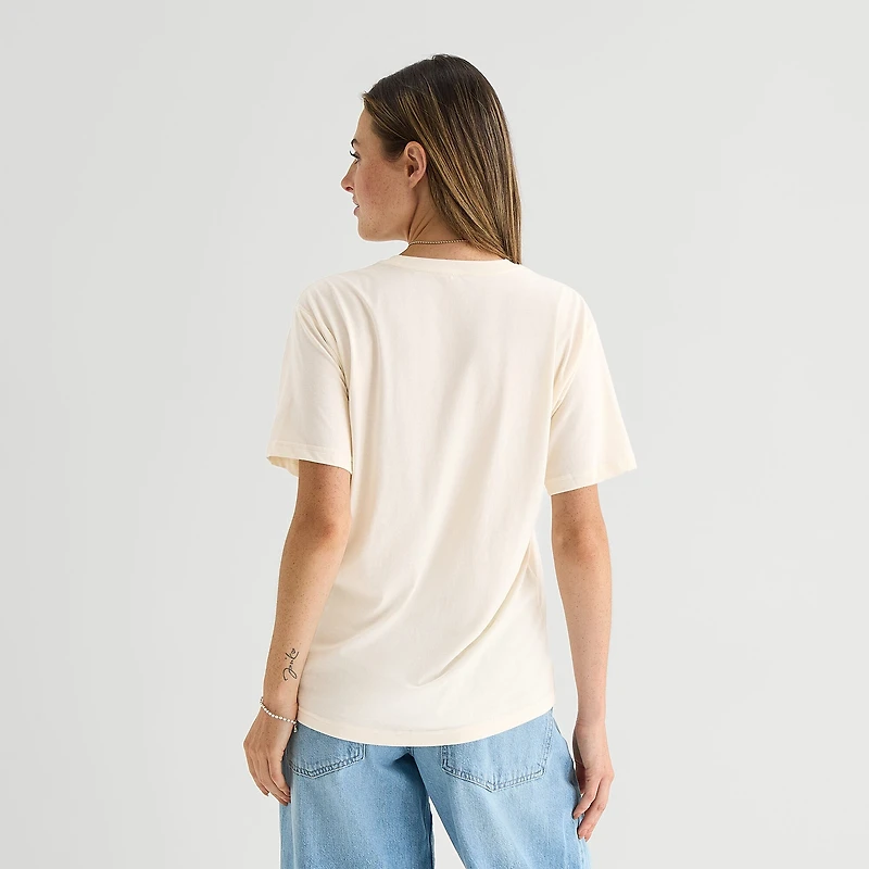 Belle Reading Boyfriend Tee Womens Juniors Crew Neck Short Sleeve Loose Fit Graphic T-Shirt