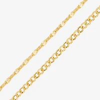 Bonded Brilliance Womens 14K Gold Over Silver 19 Inch Chain Necklace