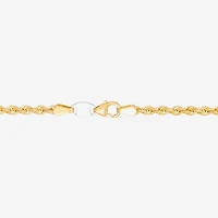 Bonded Brilliance Unisex Adult 14K Gold Bonded With Sterling Silver Inch Rope Chain Necklace