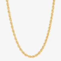 Bonded Brilliance Unisex Adult 14K Gold Bonded With Sterling Silver Inch Rope Chain Necklace
