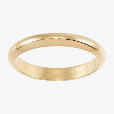 Bonded Brilliance Womens 3MM 14K Gold Over Silver Band
