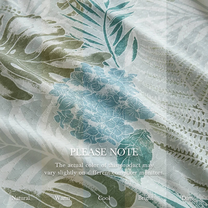 Harbor House Kiawah Island Tropical Botanical Jacquard Shower Curtain
