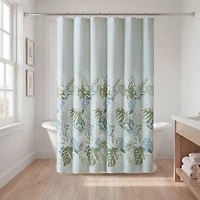 Harbor House Kiawah Island Tropical Botanical Jacquard Shower Curtain