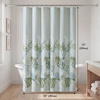 Harbor House Kiawah Island Tropical Botanical Jacquard Shower Curtain