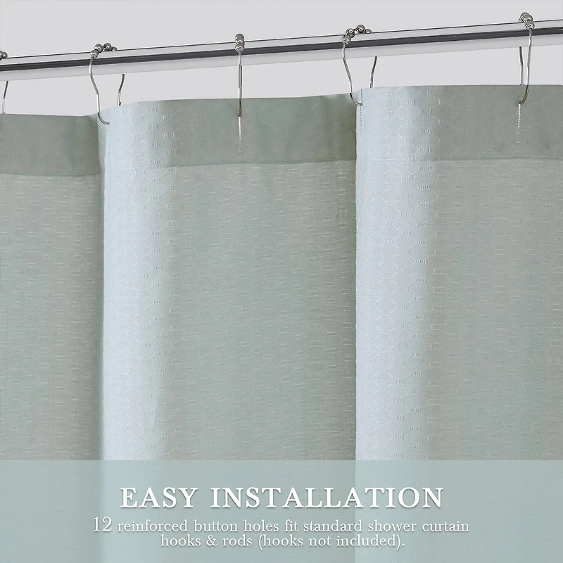 Harbor House Kiawah Island Tropical Botanical Jacquard Shower Curtain
