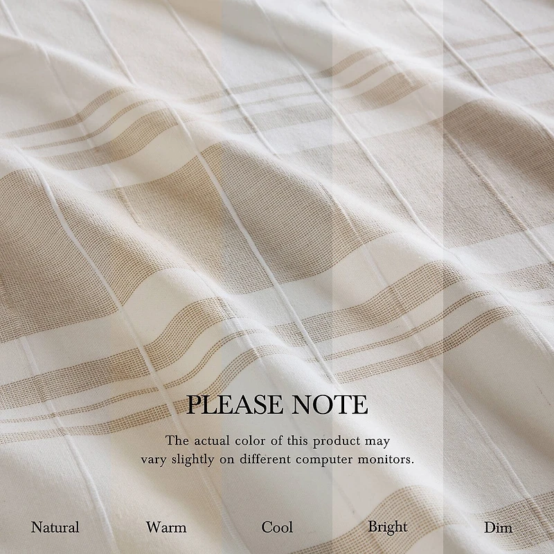 Harbor House Morgan Textured Yarn-Dyed Stripe Shower Curtain