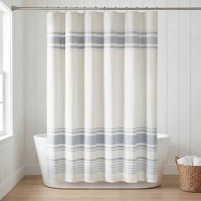 Harbor House Morgan Textured Yarn-Dyed Stripe Shower Curtain