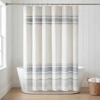Harbor House Morgan Textured Yarn-Dyed Stripe Shower Curtain