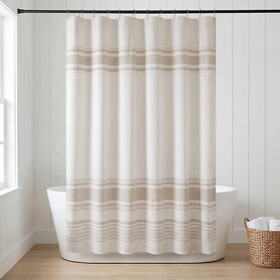 Harbor House Morgan Textured Yarn-Dyed Stripe Shower Curtain