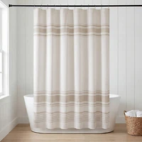 Harbor House Morgan Textured Yarn-Dyed Stripe Shower Curtain